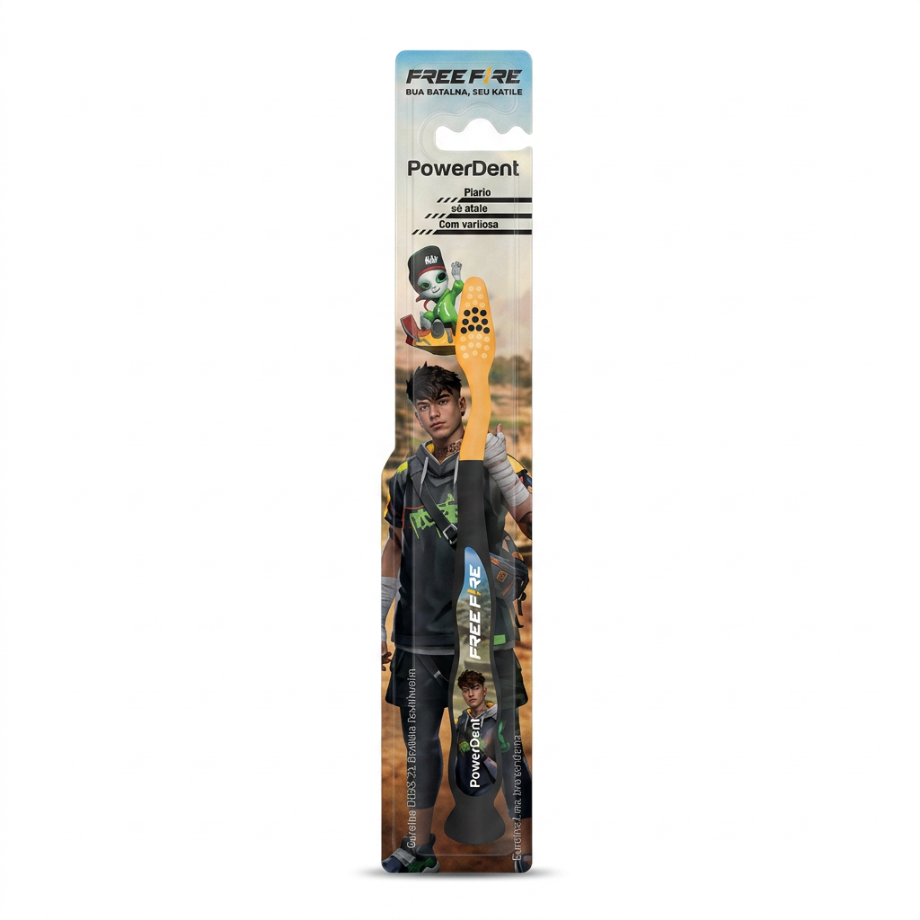 Escova de Dente Infantil Powerdent Free Fire